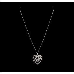 1.11 ctw Diamond Pendant & Chain - 14KT White Gold
