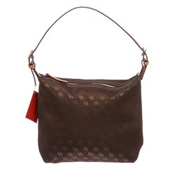 Dooney & Bourke Brown Monogram Canvas Hobo Handbag