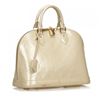 Image 9 : Louis Vuitton Off White Pearl Vernis Monogram Alma PM Handbag