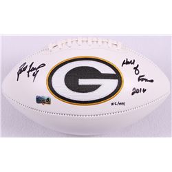 Brett Favre Signed LE Packers Logo Football Inscribed "Hall of Fame 2016" #2/444 (Favre Hologram)
