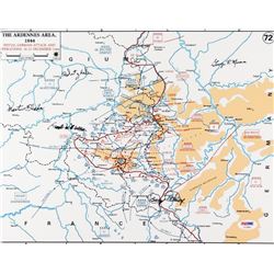 Battle of the Bulge Map 11" x 14" Photo Signed by (6) with Don Jakeway ...