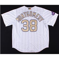 Mike Montgomery Signed Cubs 2016 Worl Series Gold Jersey Inscribed "2016 WS Champs" (Schwartz COA)
