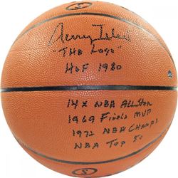 Jerry West Signed Basketball with (6) Inscriptions (Steiner)