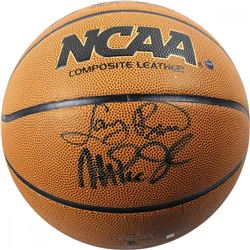 Magic Johnson  Larry Bird Signed Basketball (Steiner COA)