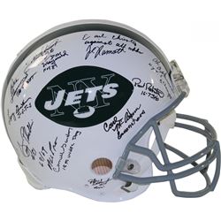 1969 Jets Full-Size Authentic On-Field Helmet Team-Signed by (24) with Joe Namath, Emerson Boozer, M