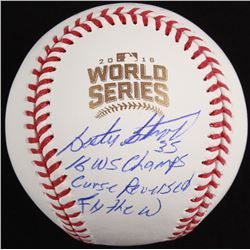 Lester Strode Signed Official 2016 World Series Baseball Inscribed "16 WS Champs", "Curse Reversed" 