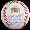 Image 1 : Lester Strode Signed Official 2016 World Series Baseball Inscribed "16 WS Champs", "Curse Reversed" 