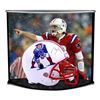 Image 1 : Tom Brady Signed Patriots Throwback Full-Size Helmet with Custom Acrylic Curve Display Case (TriStar