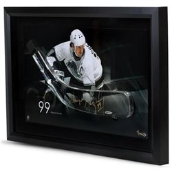 Wayne Gretzky Signed Kings LE 16x24 Custom Framed Hockey Stick Blade Shadowbox Display (UDA COA)