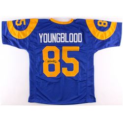 Jack Youngblood Signed Rams Throwback Jersey Inscribed "HOF 01" (Schwartz COA)