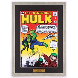 Stan Lee Signed "The Incredible Hulk" 16.75x22.75 Custom Framed Print (PSA COA)