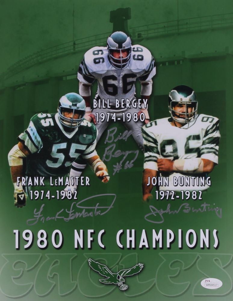 1980 NFC Champions 11x14 Photo Signed by (3) Eagles Players with Bill ...