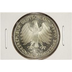 1977-J GERMAN SILVER 5 MARKS UNC