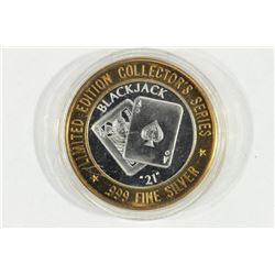 CASINO $10 SILVER TOKEN (UNC) 1996 MYSTIC LAKE