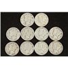 Image 1 : 10 ASSORTED 1940'S MERCURY DIMES