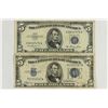 Image 1 : 1934-C & 1953 $5 SILVER CERTIFICATES BLUE SEALS