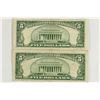 Image 2 : 1934-C & 1953 $5 SILVER CERTIFICATES BLUE SEALS