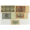 Image 2 : 5 ASSORTED GERMAN BILLS 1914-1 MARK, 1942-5 MARK,