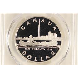 1984 CANADA TORONTO SILVER DOLLAR PCGS PR69 DCAM