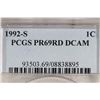 Image 3 : 1992-S LINCOLN CENT PCGS PR69RD DCAM
