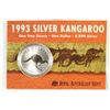 Image 1 : 1993 AUSTRALIA SILVER KANGAROO 1 TROY OZ. .999