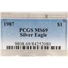 Image 3 : 1987 AMERICAN SILVER EAGLE PCGS MS69