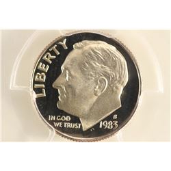 1983-S ROOSEVELT DIME PCGS PR70 DCAM