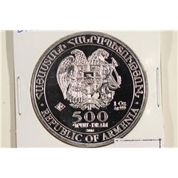 2016 REPUBLIC OF ARMENIA SILVER PROOF 500 DRAM