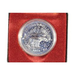 1980 CANADA POLAR BEAR SILVER DOLLAR (PF LIKE)