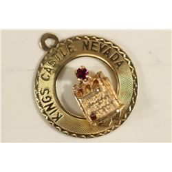1.7 GRAM 14KT GOLD KINGS CASTLE NEVADA CHARM