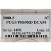 Image 3 : 2000-S LINCOLN CENT PCGS PR69RD DCAM