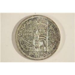 1958 CANADA TOTEM SILVER DOLLAR UNC
