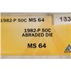 Image 3 : 1982-P ABRADED DIE KENNEDY HALF DOLLAR ANACS MS64