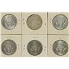 Image 2 : 6 ASSORTED 40% SILVER JOHN F. KENNEDY HALVES