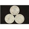 Image 1 : 1940,1943 & 1945 WALKING LIBERTY HALF DOLLARS