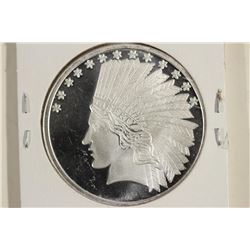 1 TROY OZ .999 FINE SILVER PROOF ROUND INDIAN /