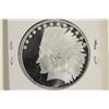Image 1 : 1 TROY OZ .999 FINE SILVER PROOF ROUND INDIAN /