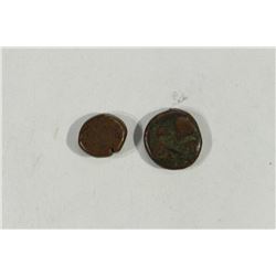 2 VINTAGE SMALL ANCIENT COINS