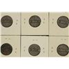 Image 2 : 6 ASSORTED 35% SILVER JEFFERSON WAR NICKELS