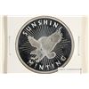 Image 1 : 1 TROY OZ .999 FINE SILVER PROOF ROUND SUNSHINE