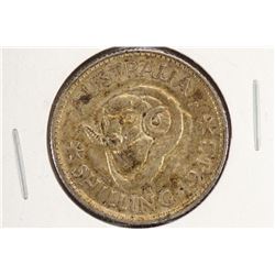 1943-S AUSTRALIA SILVER SHILLING .1680 OZ. ASW