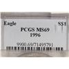 Image 3 : 1996 AMERICAN SILVER EAGLE PCGS MS69