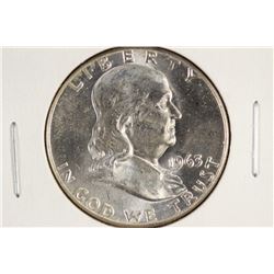 1963 FRANKLIN HALF DOLLAR BRILLIANT UNC