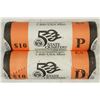 Image 1 : 2-$10 ROLLS OF 2005-P & D KANSAS QUARTERS UNC