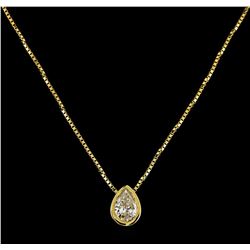 14KT Yellow Gold 0.45 ctw Diamond Pendant with Chain