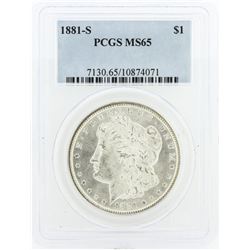 1881-S PCGS MS65 Morgan Silver Dollar