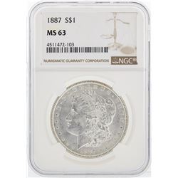 1887 NGC MS63 Morgan Silver Dollar