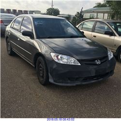 2005 - HONDA CIVIC // REBUILT SALVAGE // TEXAS REGISTRATION