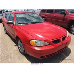 2003 - PONTIAC GRAND AM // TEXAS REGISTRATION