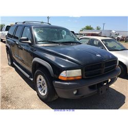 2003 - DODGE DURANGO // TEXAS REGISTRATION